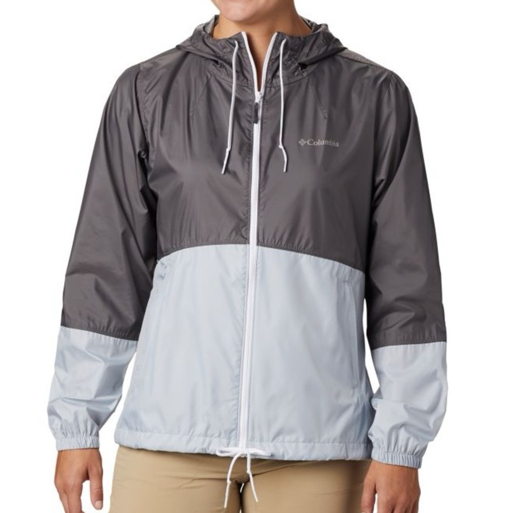 COLUMBIA- NWOT Gray Windbreaker Jacket Size Small
